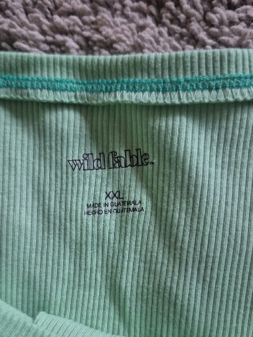wild fable Light Green Ribbed Scoop Tank Top - Picture 4 of 7
